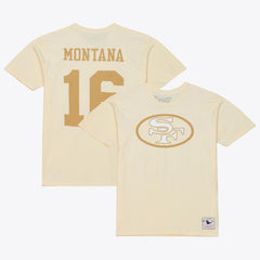 Joe Montana San Francisco 49ers Sandman Name & Number T-Shirt - Cream T-shirts