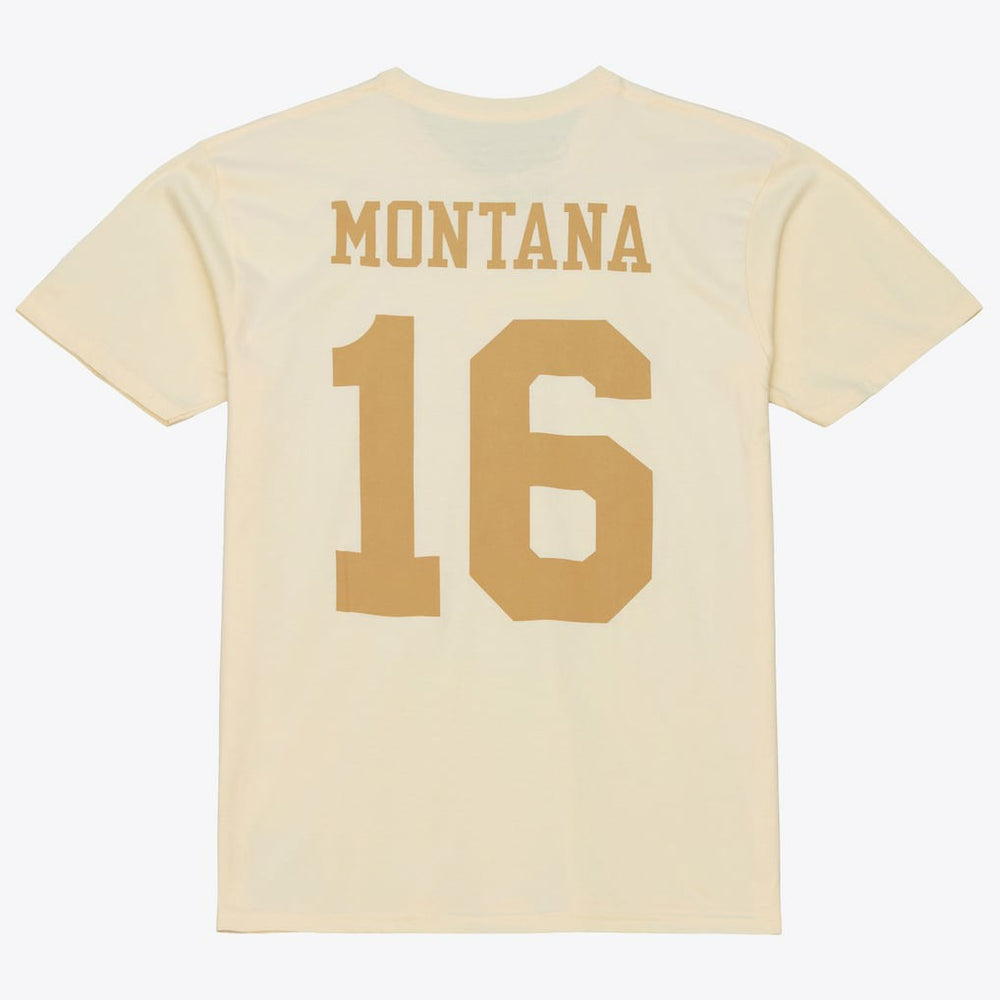 Joe Montana San Francisco 49ers Sandman Name & Number T-Shirt - Cream T-shirts