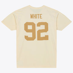 Reggie White Green Bay Packers Sandman Name & Number T-Shirt - Cream T-shirts