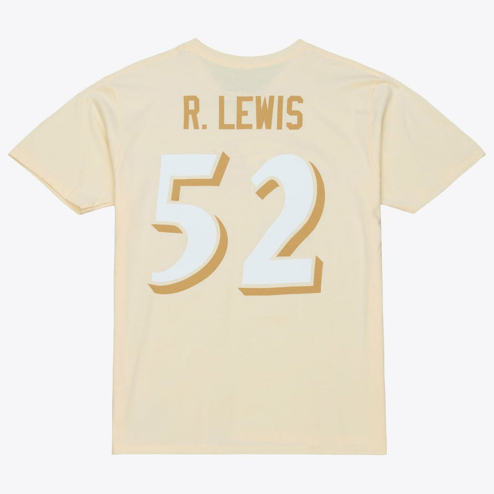 Ray Lewis Baltimore Ravens Sandman Name & Number T-Shirt - Cream T-shirts