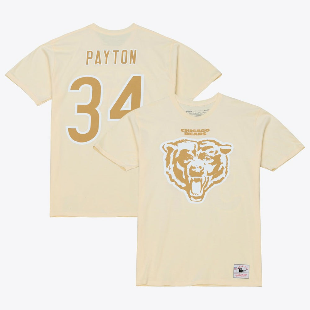 Walter Payton Chicago Bears Sandman Name & Number T-Shirt - Cream T-shirts