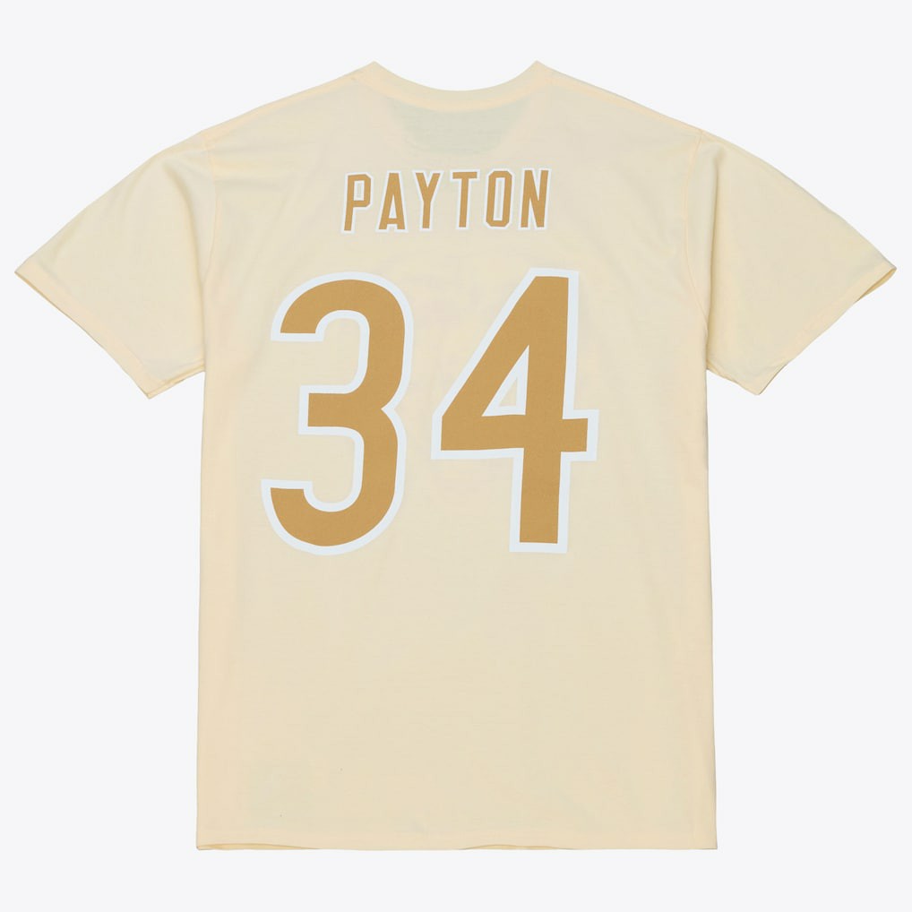 Walter Payton Chicago Bears Sandman Name & Number T-Shirt - Cream T-shirts