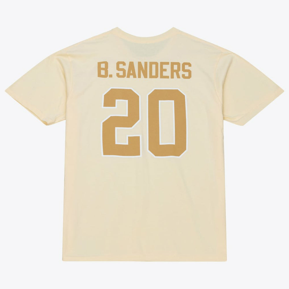 Barry Sanders Detroit Lions Sandman Name & Number T-Shirt - Cream T-shirts