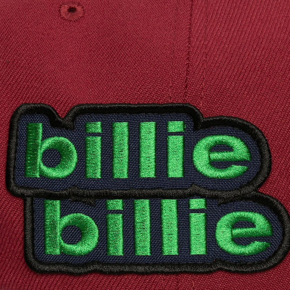 Cleveland Cavaliers x Billie Eilish Hardwood Classics Patch Snapback Hat Wine/Gold - Mitchell & Ness