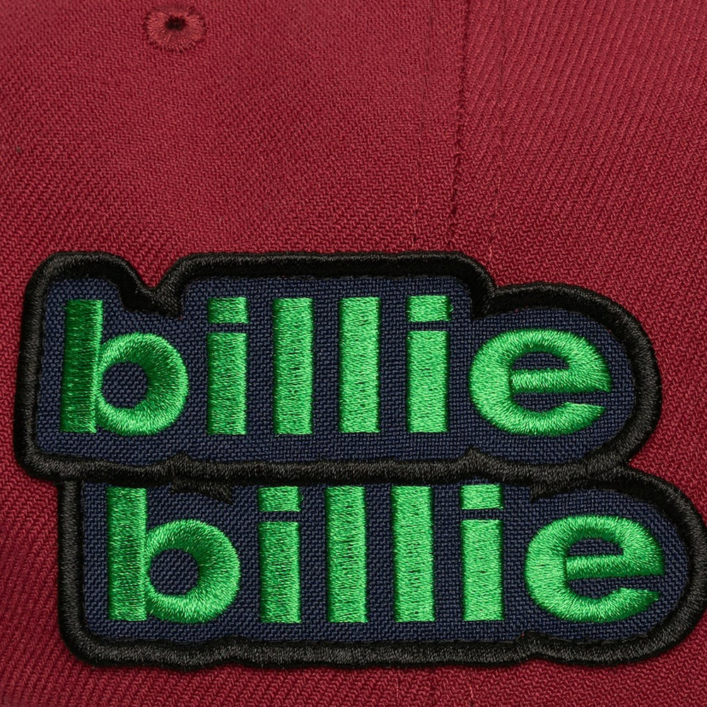 Cleveland Cavaliers x Billie Eilish Hardwood Classics Patch Snapback Hat Wine/Gold - Mitchell & Ness