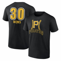 Paul Skenes Pittsburgh Pirates Fastball Player Name & Number T-Shirt - Black T-shirts