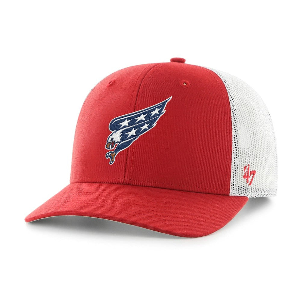 Washington Capitals '47 Logo Trucker Adjustable Hat - Red/White | US 203530884