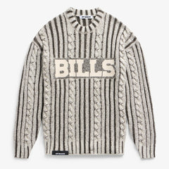 Buffalo Bills Off Season x NFL Unisex Cable Knit Sweater - Cream/Gray