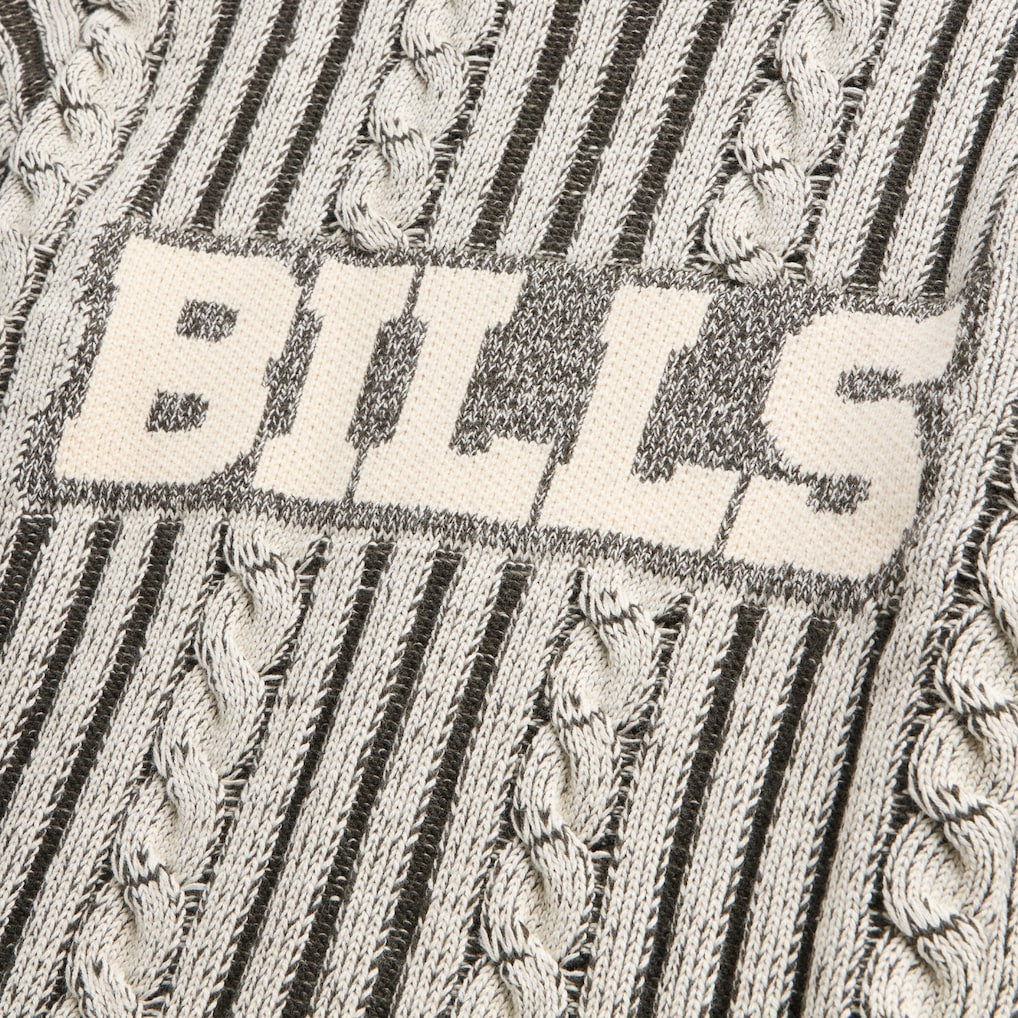 Buffalo Bills Off Season x NFL Unisex Cable Knit Sweater - Cream/Gray