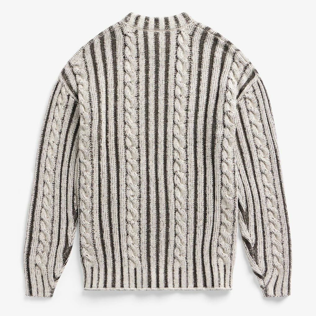 San Francisco 49ers Off Season x NFL Unisex Cable Knit Sweater - Cream/Gray