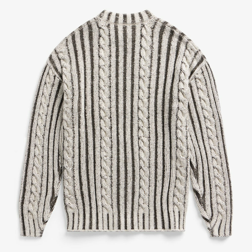 San Francisco 49ers Off Season x NFL Unisex Cable Knit Sweater - Cream/Gray