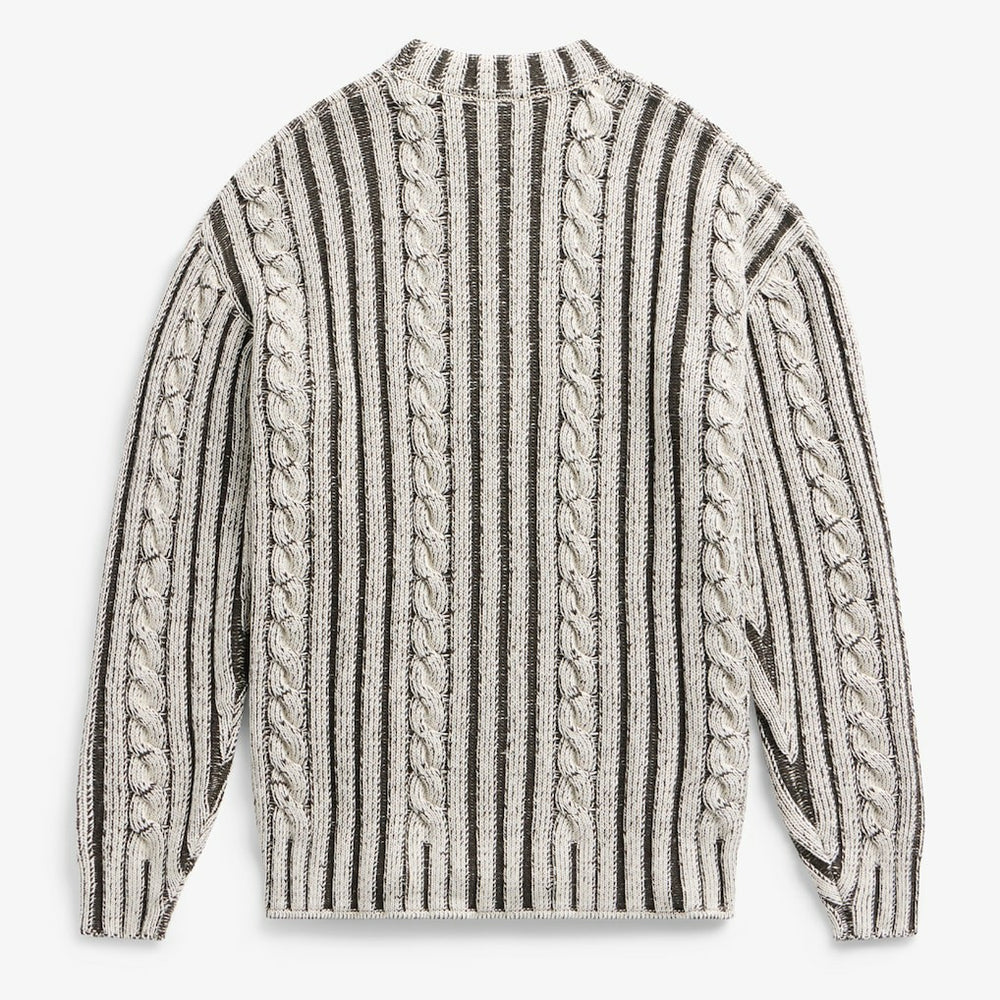 Kansas City Chiefs Off Season x NFL Unisex Cable Knit Sweater - Cream/Gray