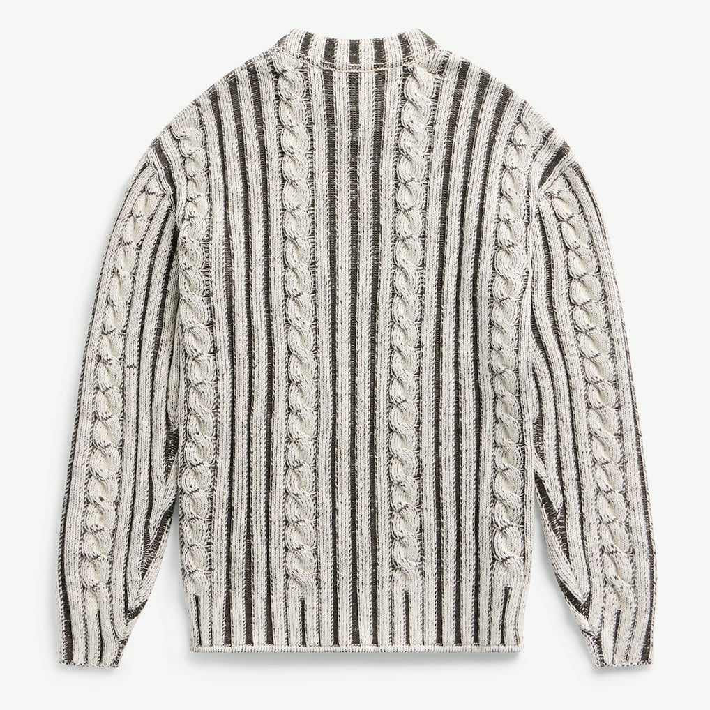 Philadelphia Eagles Off Season x NFL Unisex Cable Knit Sweater - Cream/Gray