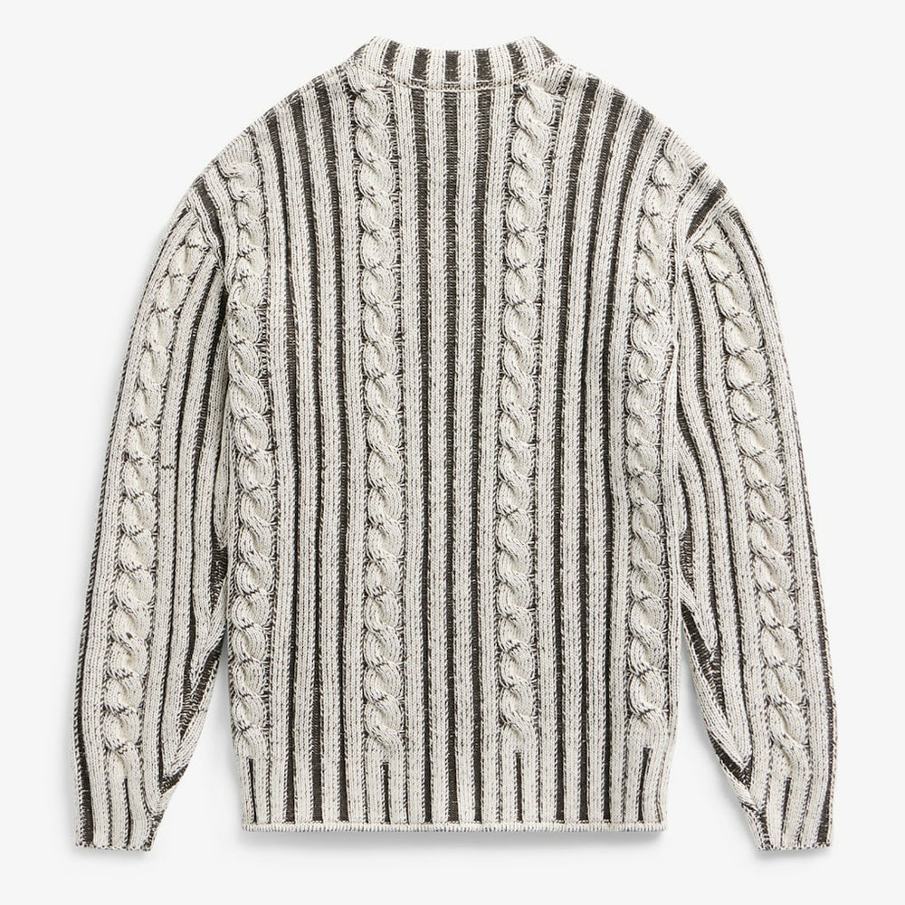 Philadelphia Eagles Off Season x NFL Unisex Cable Knit Sweater - Cream/Gray