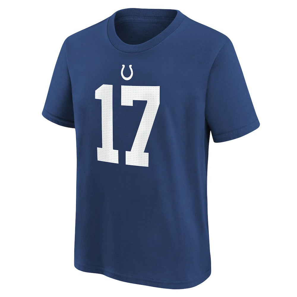 Daniel Jones Indianapolis Colts Youth Player Name & Number T-Shirt - Royal T-shirts
