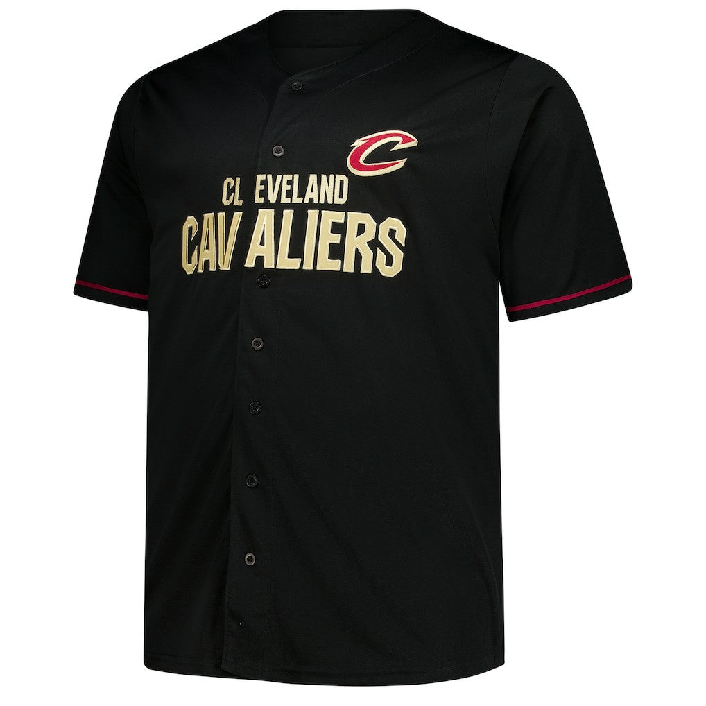 Cleveland Cavaliers Big & Tall Pop Full-Button Jersey Black - Fanatics