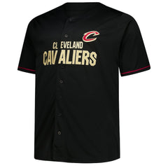 Cleveland Cavaliers Big & Tall Pop Full-Button Jersey Black - Fanatics