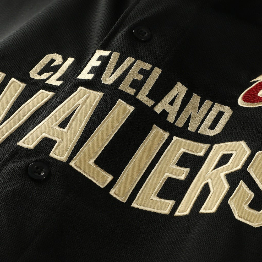Cleveland Cavaliers Big & Tall Pop Full-Button Jersey Black - Fanatics