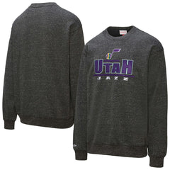 Utah Jazz Throw It Back Fleece Sweatshirt Black - Mitchell & Ness