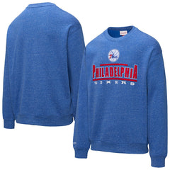 Philadelphia 76ers Throw It Back Fleece Sweatshirt Royal - Mitchell & Ness
