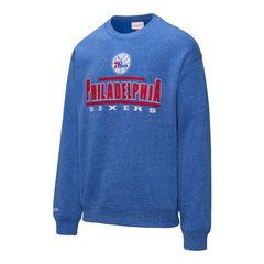 Philadelphia 76ers Throw It Back Fleece Sweatshirt Royal - Mitchell & Ness