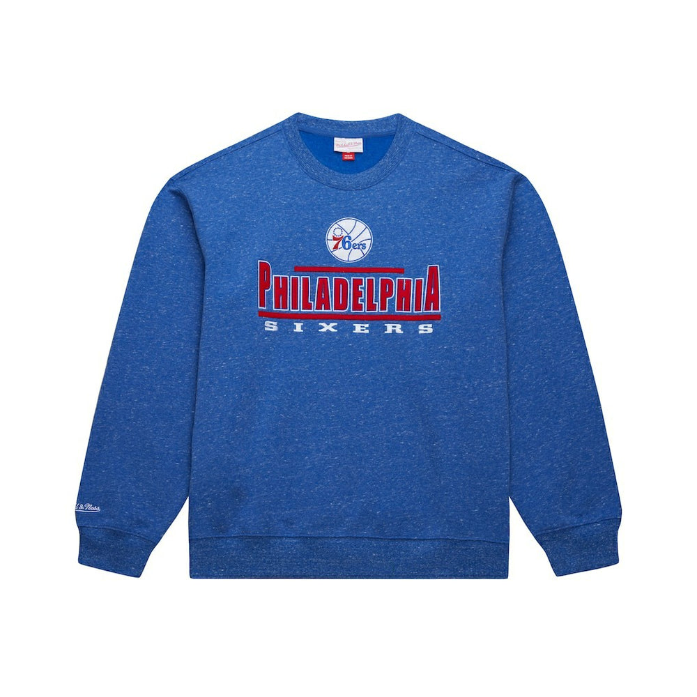 Philadelphia 76ers Throw It Back Fleece Sweatshirt Royal - Mitchell & Ness