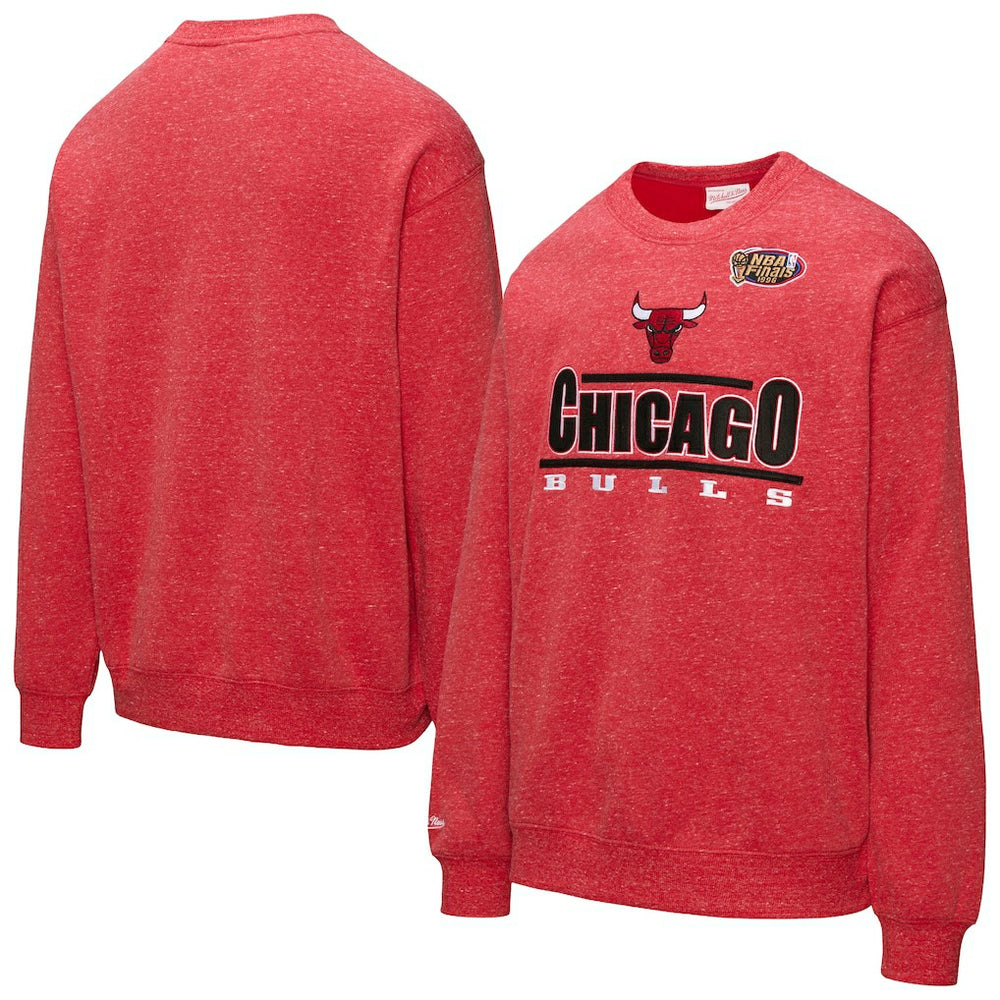 Chicago Bulls Throw It Back Fleece Sweatshirt Red - Mitchell & Ness