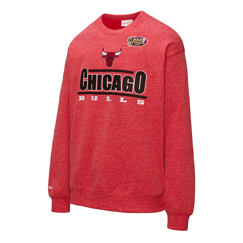 Chicago Bulls Throw It Back Fleece Sweatshirt Red - Mitchell & Ness