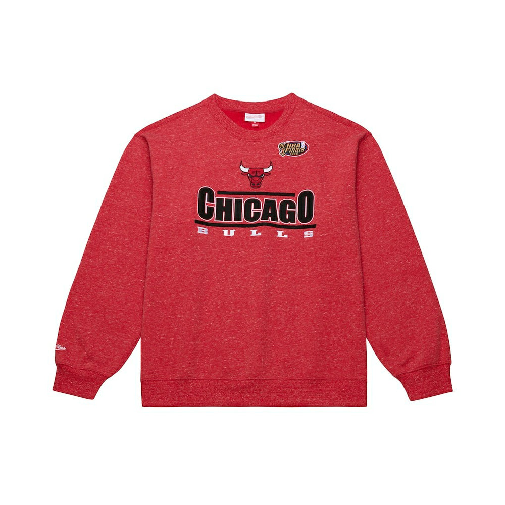 Chicago Bulls Throw It Back Fleece Sweatshirt Red - Mitchell & Ness
