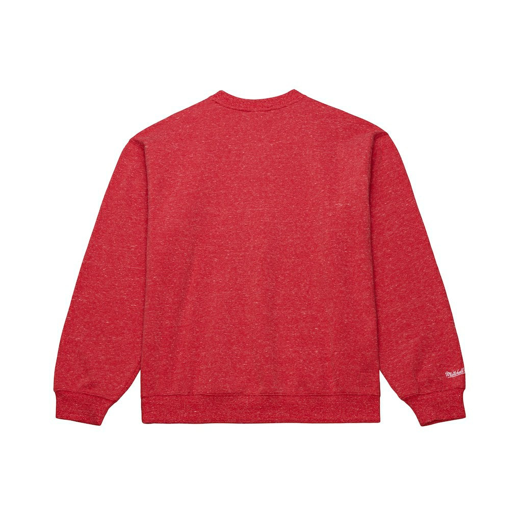 Chicago Bulls Throw It Back Fleece Sweatshirt Red - Mitchell & Ness