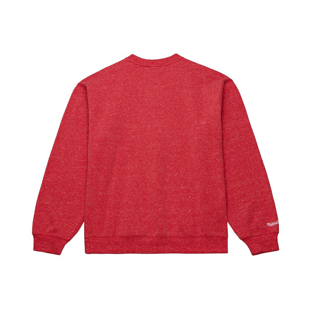 Chicago Bulls Throw It Back Fleece Sweatshirt Red - Mitchell & Ness