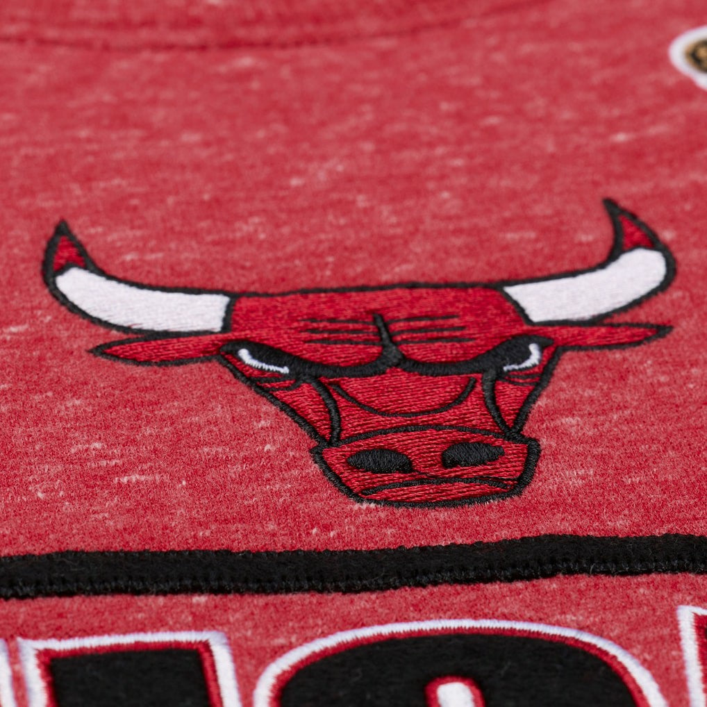 Chicago Bulls Throw It Back Fleece Sweatshirt Red - Mitchell & Ness