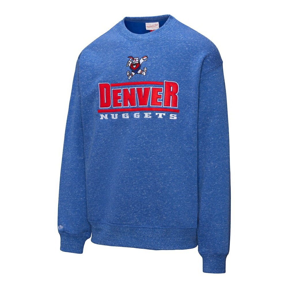 Denver Nuggets Throw It Back Fleece Sweatshirt Royal - Mitchell & Ness