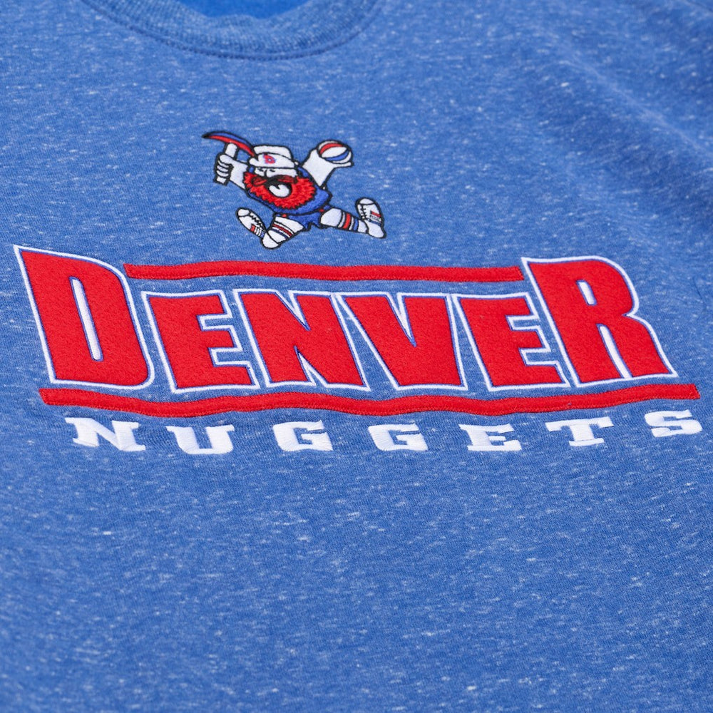 Denver Nuggets Throw It Back Fleece Sweatshirt Royal - Mitchell & Ness
