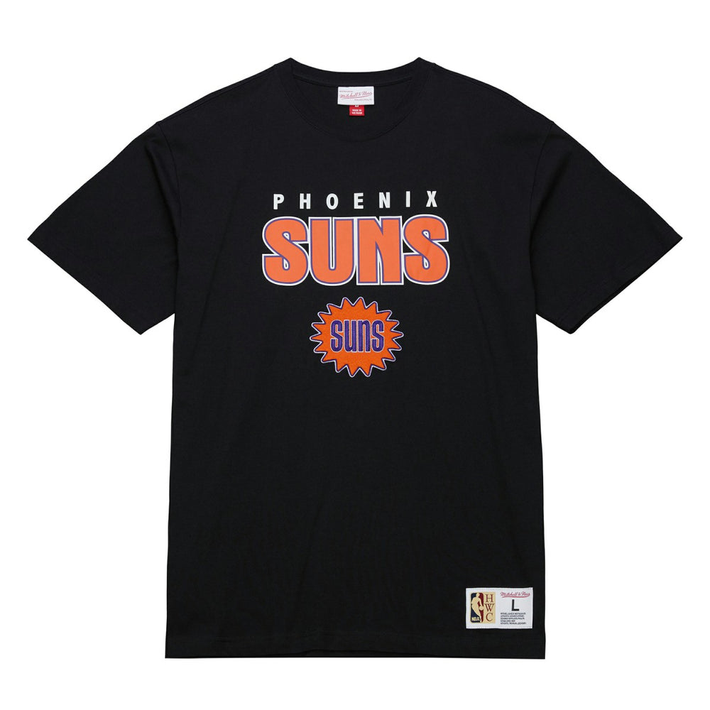 Phoenix Suns Hardwood Classics Throw It Back Premium T-Shirt Black - Mitchell & Ness