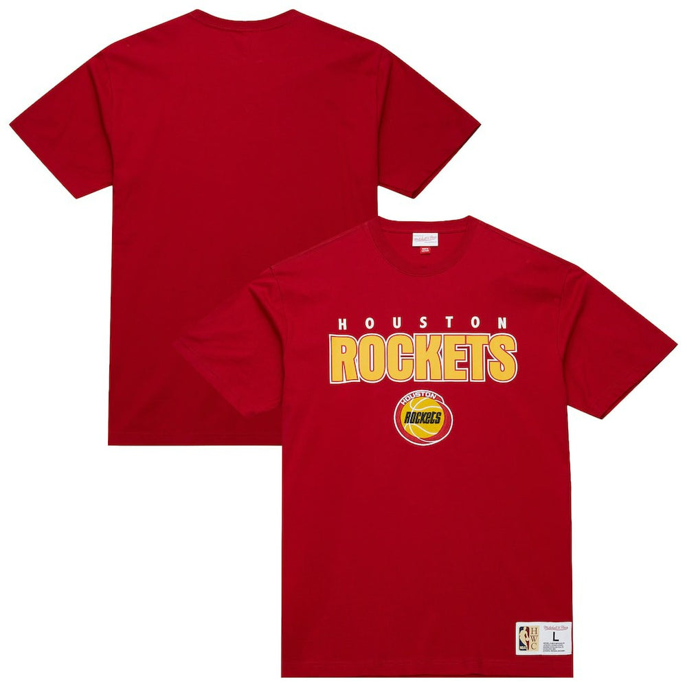 Houston Rockets Hardwood Classics Throw It Back Premium T-Shirt Red - Mitchell & Ness