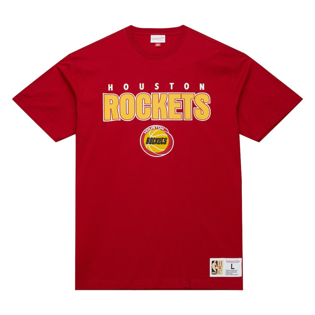 Houston Rockets Hardwood Classics Throw It Back Premium T-Shirt Red - Mitchell & Ness