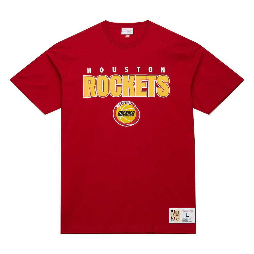 Houston Rockets Hardwood Classics Throw It Back Premium T-Shirt Red - Mitchell & Ness
