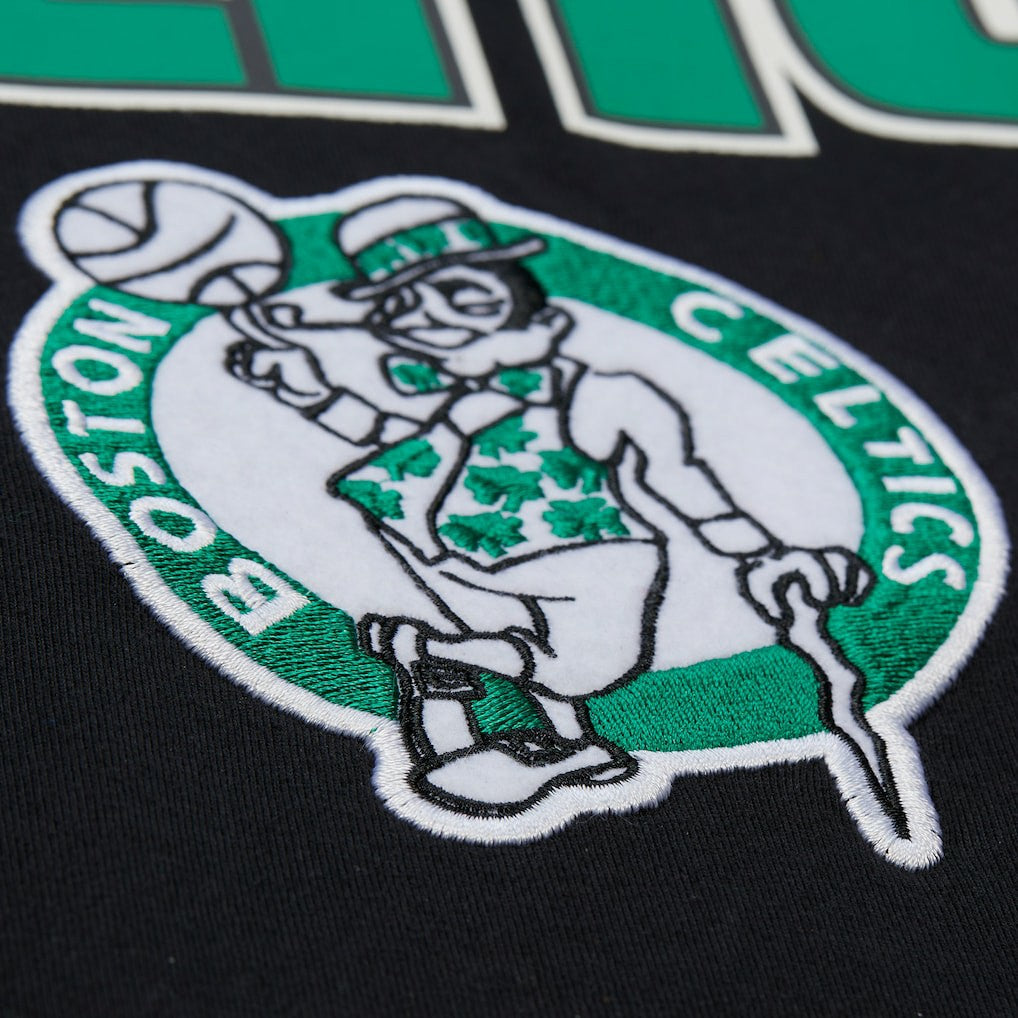 Boston Celtics Hardwood Classics Throw It Back Premium T-Shirt Black - Mitchell & Ness