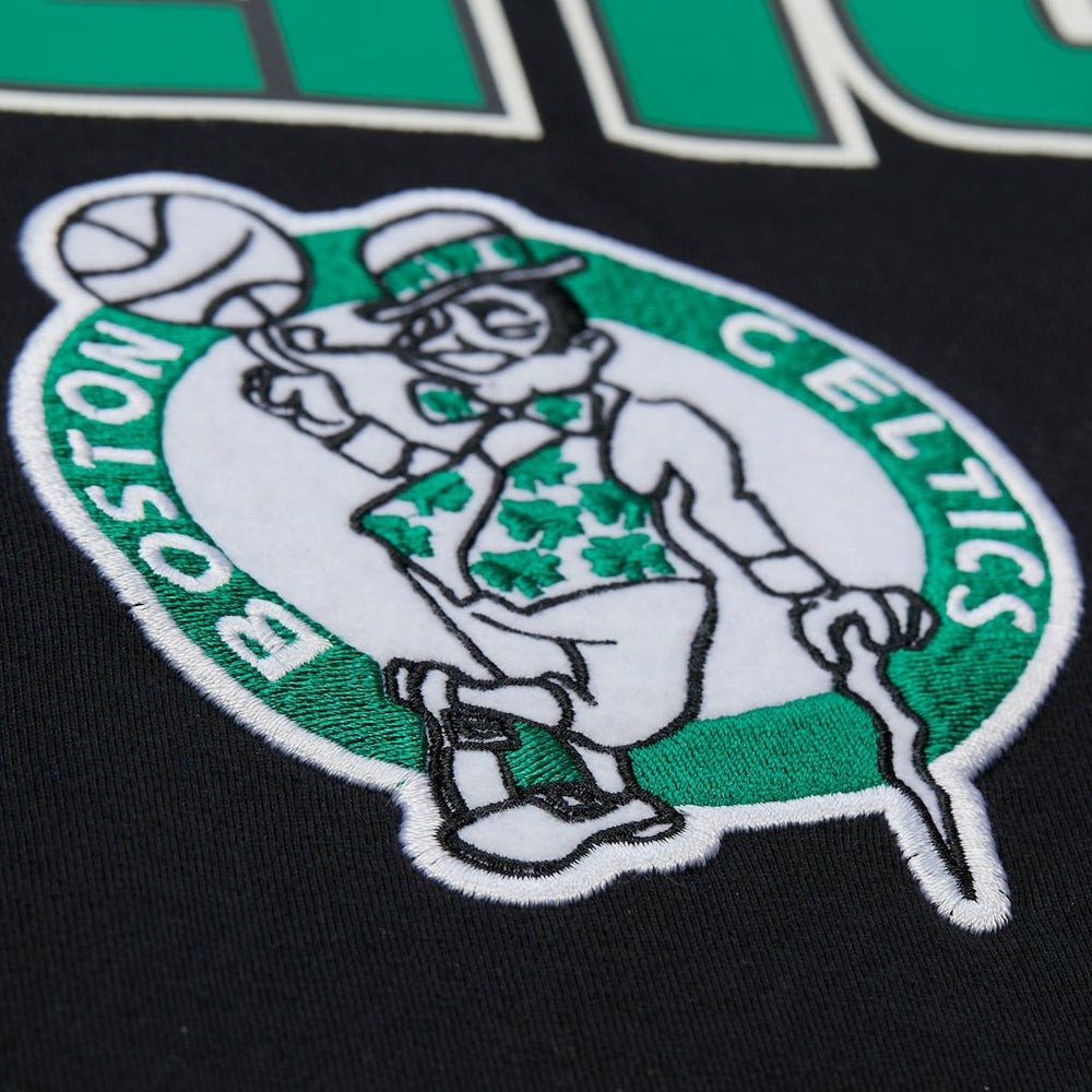 Boston Celtics Hardwood Classics Throw It Back Premium T-Shirt Black - Mitchell & Ness