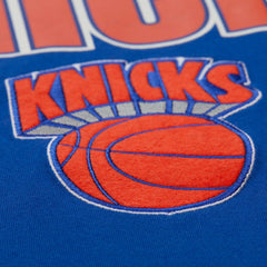 New York Knicks Hardwood Classics Throw It Back Premium T-Shirt Blue - Mitchell & Ness