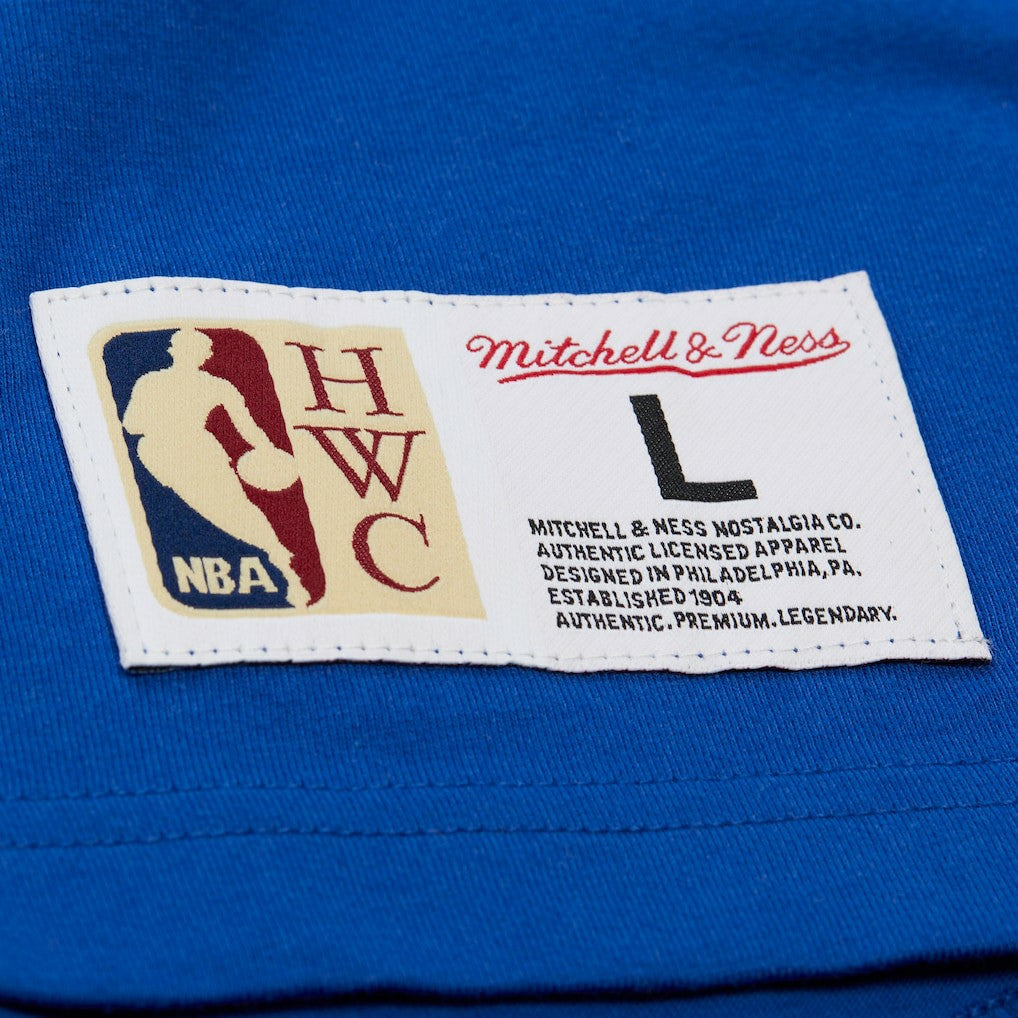 New York Knicks Hardwood Classics Throw It Back Premium T-Shirt Blue - Mitchell & Ness
