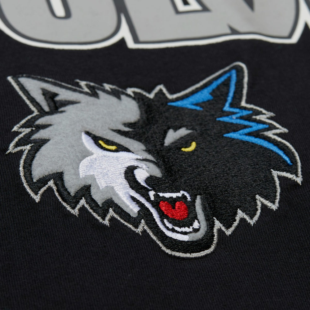 Minnesota Timberwolves Hardwood Classics Throw It Back Premium T-Shirt Black - Mitchell & Ness