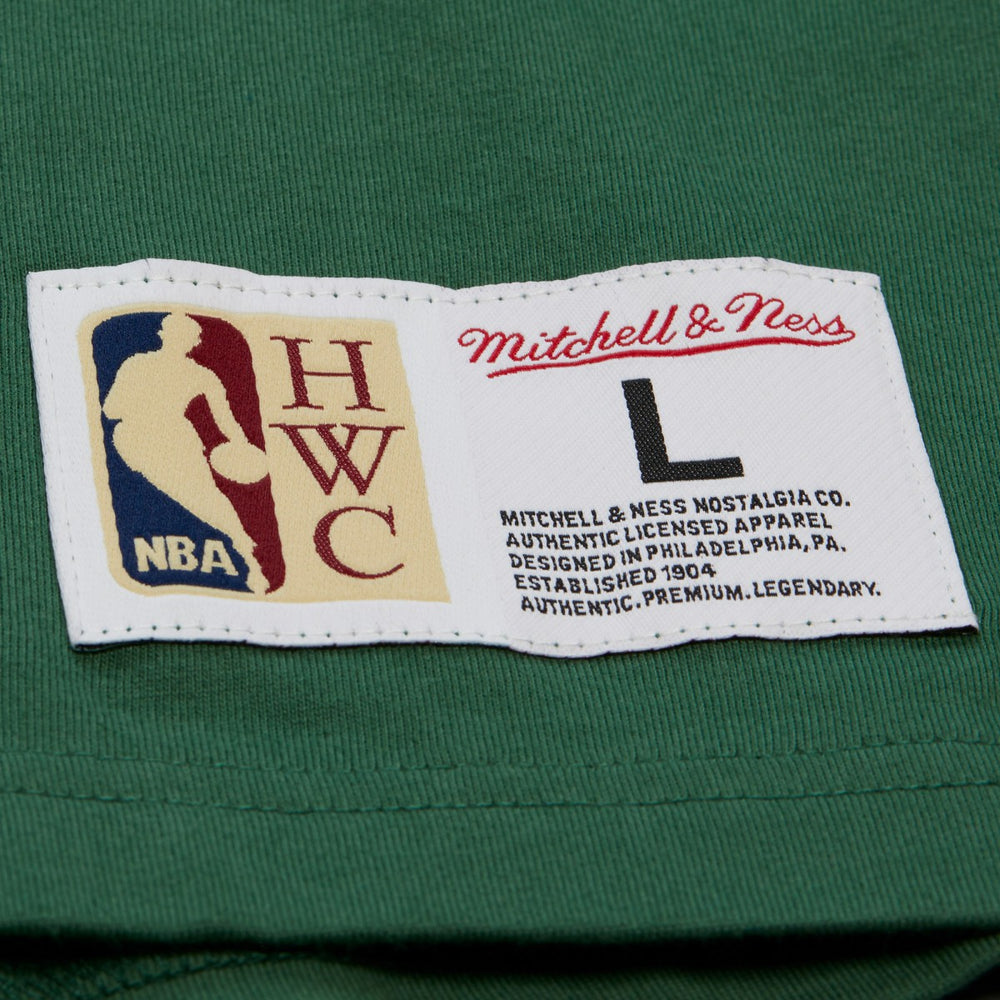 Milwaukee Bucks Hardwood Classics Throw It Back Premium T-Shirt Green - Mitchell & Ness