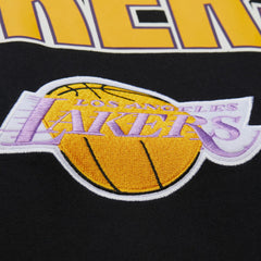 Los Angeles Lakers Hardwood Classics Throw It Back Premium T-Shirt Black - Mitchell & Ness