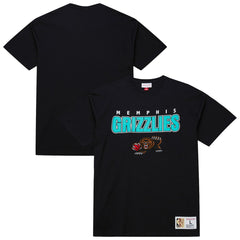 Memphis Grizzlies Hardwood Classics Throw It Back Premium T-Shirt Black - Mitchell & Ness