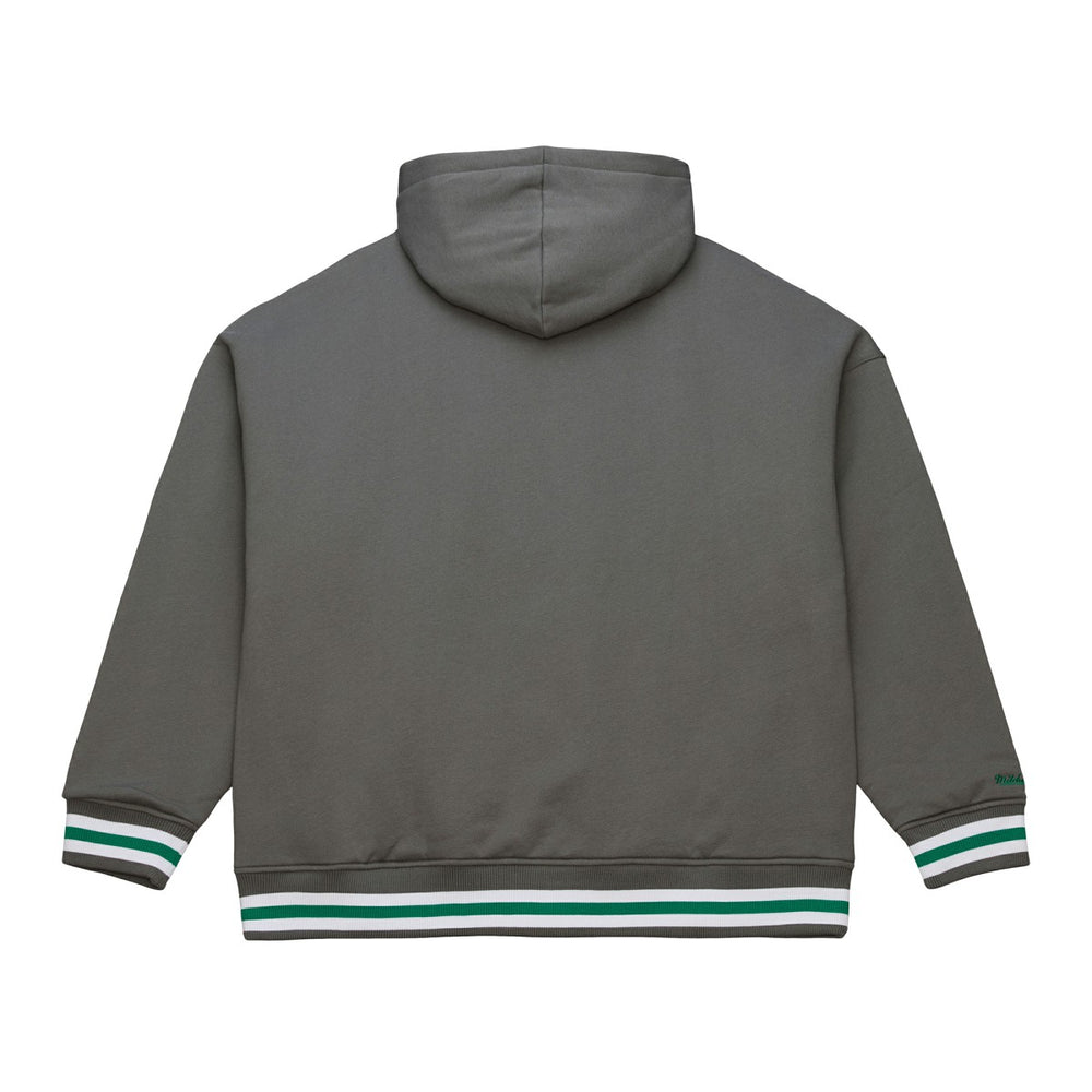 Milwaukee Bucks Throw It Back Quilted Fleece Quarter-Zip Hoodie Gray - Mitchell & Ness