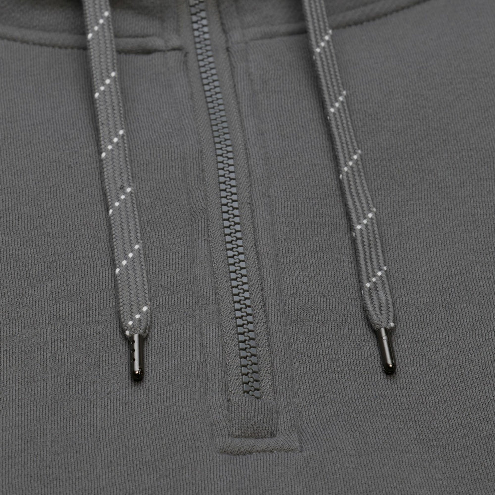 Milwaukee Bucks Throw It Back Quilted Fleece Quarter-Zip Hoodie Gray - Mitchell & Ness
