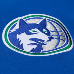 Minnesota Timberwolves Throw It Back Quilted Fleece Quarter-Zip Hoodie Royal - Mitchell & Ness