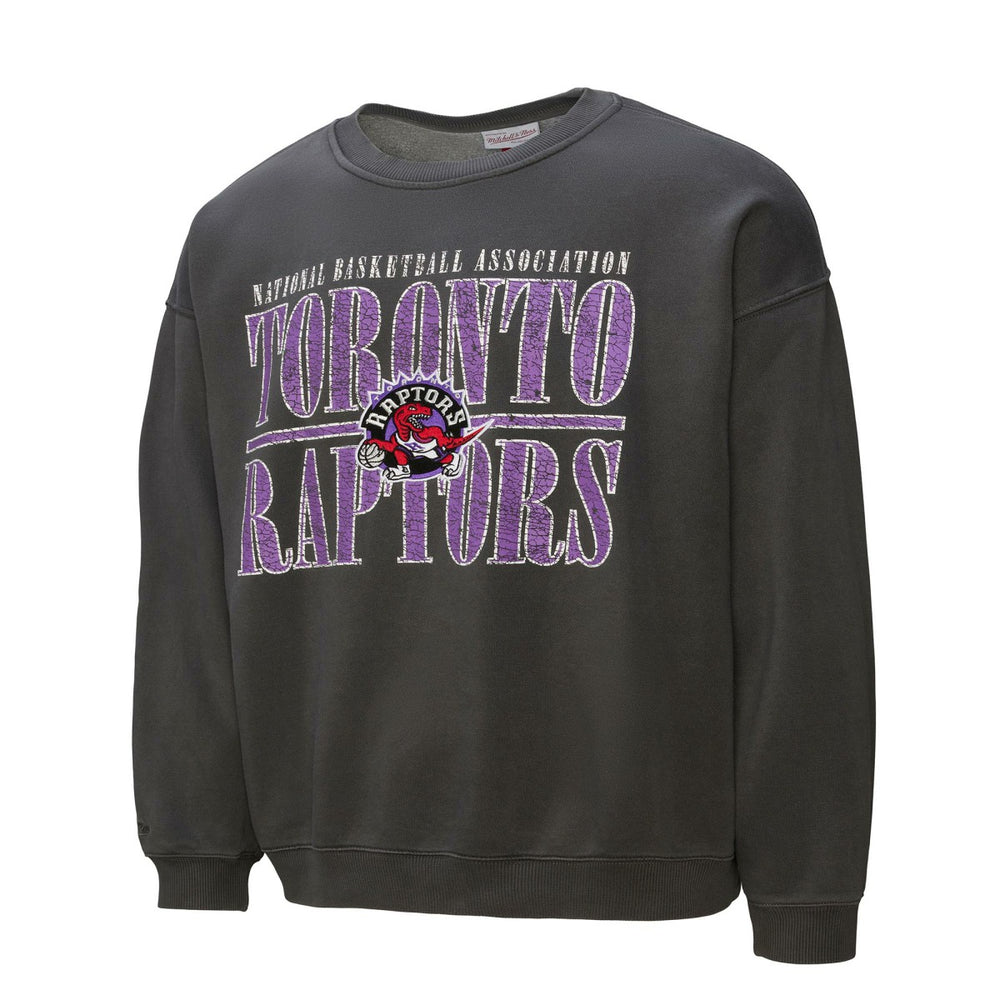 Toronto Raptors NBA Downtown Collection Fleece Sweatshirt Black - Mitchell & Ness